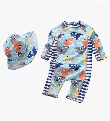 Baby Boys Kids Swimsuit One Piece Toddlers Zipper Bathing Suit Swim 9-18m • $2.99