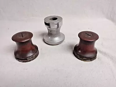 3 Vintage Sailboat Winches: Two Bronze (3-1/4 ) One Aluminum (4  ) • $70