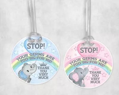 Baby Boy Girl Pram Tag Don’t Touch Keepsake Gift Present Pram Charm Car Seat • £5.49