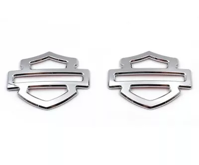 METAL CHROME Harley CVO Custom Metal Tank Emblems Show Chrome Finish (set Of 2) • $82.99