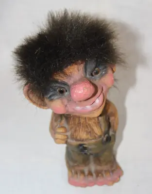 Vintage NYFORM TROLL  Norwegian Statue Figurine With Hair • $24.99