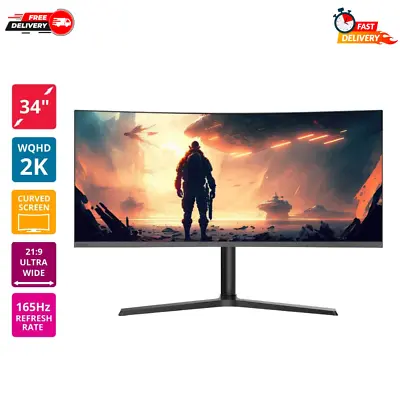 Kogan 34  Curved Ultrawide WQHD 165Hz Freesync Gaming Monitor (3440 X 1440) - AU • $532