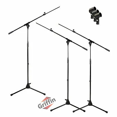 Microphone Boom Stand 3 PACK - GRIFFIN Telescoping Boom Tripod Studio Stage Mic • $46.95