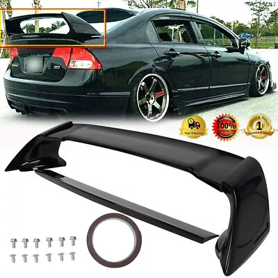 For 06-11 Honda Civic 4DR Sedan Unpainted Mugen Style RR 4Pic Trunk Wing Spoiler • $79.19