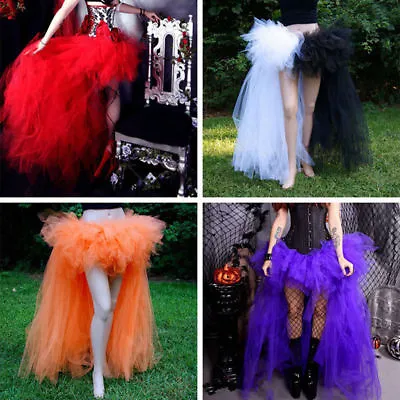 £43.09 • Buy Half Bustle Layer Tulle Tutu Skirt Burlesque Petticoat Clubwear Rave Party Dress