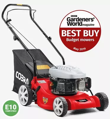 Cobra Petrol Lawnmower M41C Law 16  Lightweight Push Polymer Deck Lawn Mower • £173.99