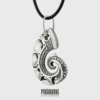 Necklace Hei Matau Fish Hook Pendant Maori Polynesian Tribal Jewelry Men Women  • $42.90