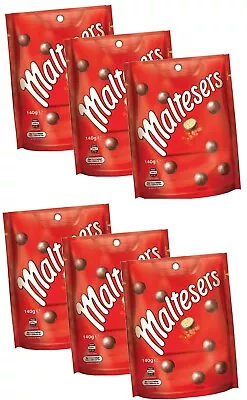 6 Packs Maltesers Milk Chocolate Crunchy Balls Pouch 140g Each • $35.96