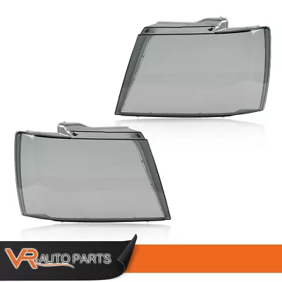 Headlight Lamps Protector Smoke Lens Cover Fit For 07-14 Chevy Tahoe Suburban • $37.98