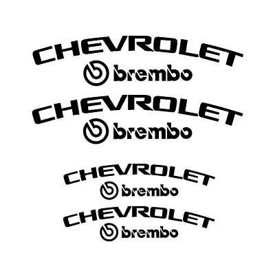Chevrolet Camaro Brembo Brake Caliper High Temp Decal Vinyl Sticker - 4 Stickers • $11.99