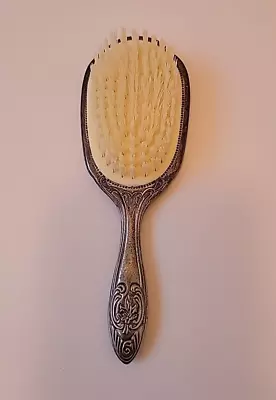 Vintage Ornate Vanity Hair Brush Silver Plated 8  Long • $12