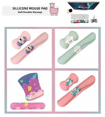 £7.99 • Buy Mouse & Keyboard Wrist Rest Pad Set Non-Slip W/ Silicone Base Cute Animals