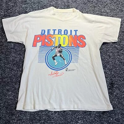 Vintage Detroit Pistons Isiah Thomas Magic Johnson T’s Shirt Medium • $99