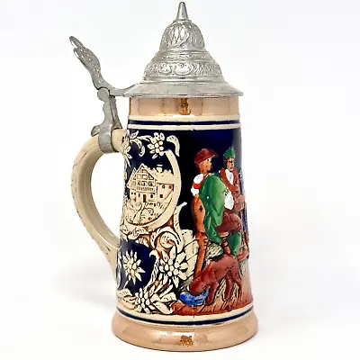 Vintage Marzi & Remy German Beer Stein DBGM Lid Poachers In The Herder’s Hut • $38.99