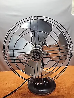 W•Vintage GE Vortalex ~ 16  3 Speed Oscillating Fan Works Great NICE PIECE!  • $273.95