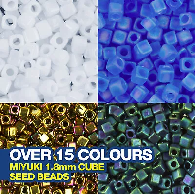 Miyuki 1.8mm Cube Seed Beads 8.2g Tube (approx 700 Beads) • £6.95