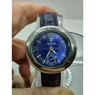 Croton Crotalus Swiss Quartz Ladies Blue Face Vintage Watch • $125