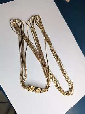 Vintage Givenchy Six Rope Gold Plated Chain Long • $9.99