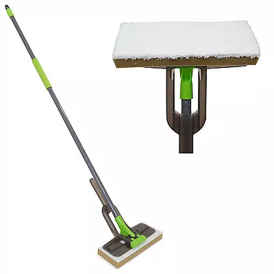 Microfibre Sponge Mop Floor Cleaner Sweeper Wet Or Dry Laminate Tile Wood Lino • £7.99