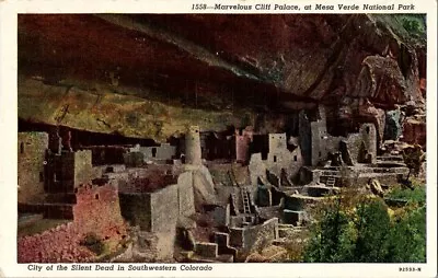 Marvelous Cliff Palace At Mesa Verde National Park Colorado Postcard • $4