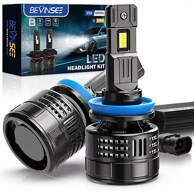 Bevinsee H11 H9 LED Headlight Bulbs Kit Hi/Low Beam White Light 150W 40000LM CSP • $53.99