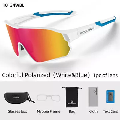 ROCKBROS Sport Glasses Bike Polarized Sunglasses Cycling Eyeglasses UV400 Goggle • $28.88