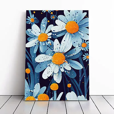 Daisy Flower Paint Splatter Vol.2 Canvas Wall Art Print Framed Picture Decor • £29.95