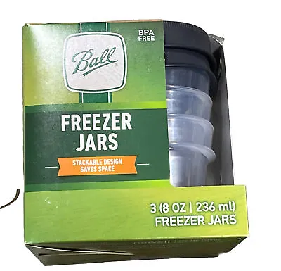 Ball 1/2 Pint Freezer Jar (3-Pack) 1440080102 Ball 8 Oz. BPA Free New • $22