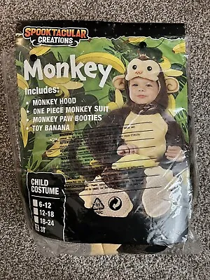Monkey Halloween Costume 3T • $15