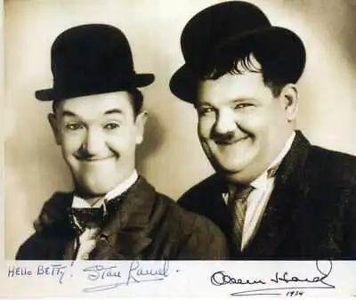 LAUREL & HARDY Signed Photograph - Comedy Film Star Actors - Preprint • £6