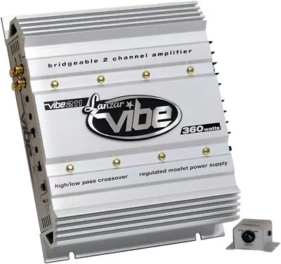 Lanzar VIBE211 Vibe 360 Watt 2 Channel Car Audio Mosfet Amplifier NEW LAST 1 • £55