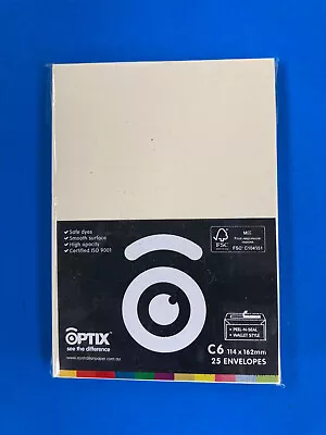 25 X Optix C6 Coloured Envelope Kula Cream Pack Envelopes Bundle Bulk • $7.50