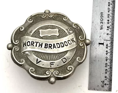 Obsolete North Braddock PA VFD Screw-Back Badge • $69.95