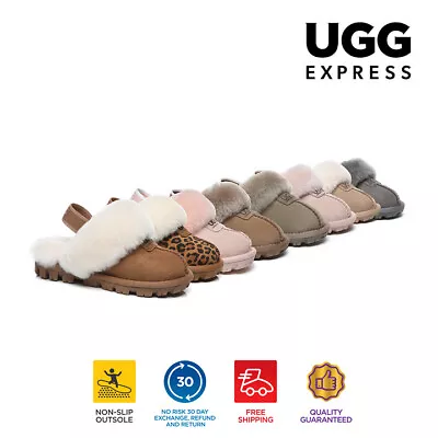 AUSTRALIAN SHEPHERD® UGG Kids Slippers Sheepskin Wool Slingback Slides Suzie • $65