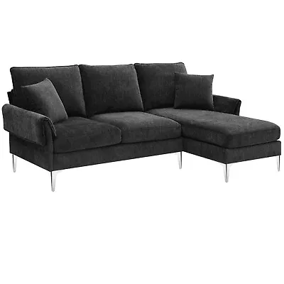 84  Convertible Sectional Sofa L Shaped Couches With Reversible Chaise • $503.86