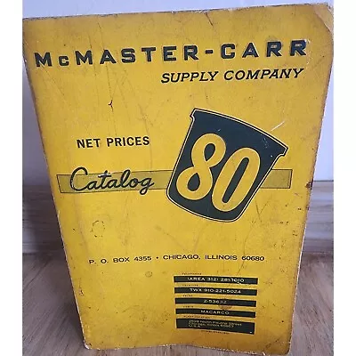 1974 McMaster-Carr Supply Company Catalog #80 Asbestos Tools Hardware Nice Shape • $399.99