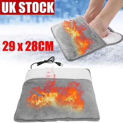 £9.89 • Buy USB Electric Heating Pad Feet Warm Slippers Winter Hand/Foot Warmer Washable New