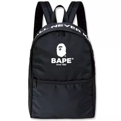 A Bathing Ape Bape Black Backpack 2019 Japan Limited Japanese Magazine Novelty • $65.09