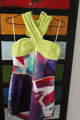 IXIAH Ladies Gorgeous Colourful Top Halter Size 10 Excellent Condition • $7.26