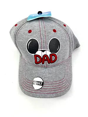 Dad Disney Hat Cap Strap Back Gray Mickey Mouse Ears Baseball Adjustable Mens • $12