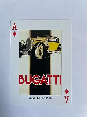 Bugatti Type 57 1933 Retro Vintage Classic Car Chevrolet Swap Playing Card. Lady • $3