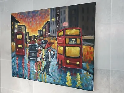 Original Art Painting London Night By ELLECTRA  • £249