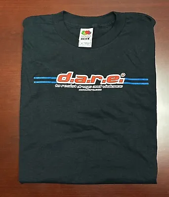 VTG Y2K D.A.R.E. Mens Tee MEDIUM Drug Abuse Education Shirt Rare Logo • $15