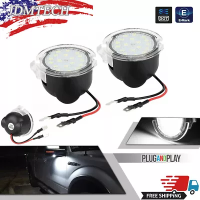 LED 6000K Side Rear View Mirror Puddle Lights For Ford F150 Explorer Edge Fusion • $9.99