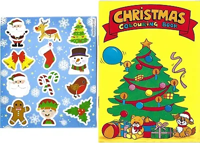 £1.29 • Buy Set Christmas Colouring Puzzle Book Stickers Activity Kids Boys Girls