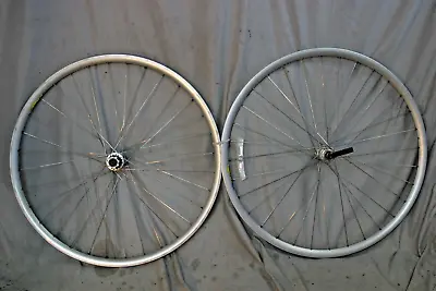 Campagnolo Mavic 700c Road Bike Wheel Set Silver 120/100mm 32S PV QR USA Shipper • $429.83