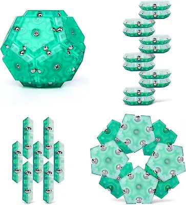 Magnetic Fidget Sphere Pentagons 12-Piece Set Fun Desk Toy Autism Anxiety • $14.95