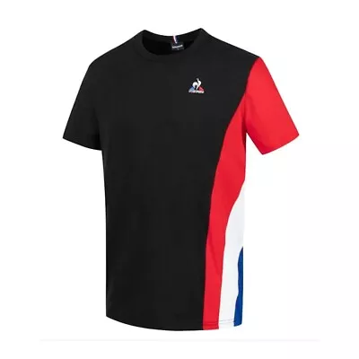 Mens Le Coq Sportif Tricolour No.1 Retro T-Shirt BNWT FREE POSTAGE • £20.95