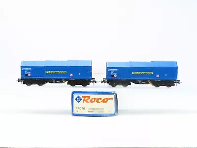 HO Scale Roco 44076 DB German Federal Telescopic Hood Freight Cars 2-Car Set • $49.95