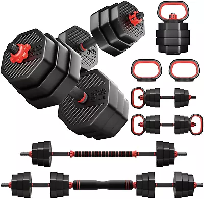 Adjustable Dumbbell Set 30/50/70/90 Lb Free Weight Set With Connector Bar 4 In • $391.99